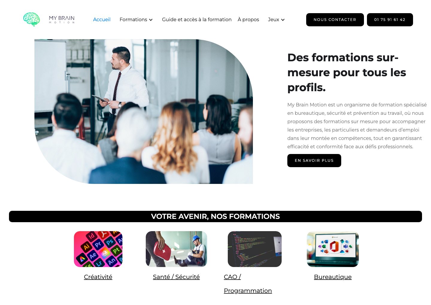 Capture du site MyBrainMotion