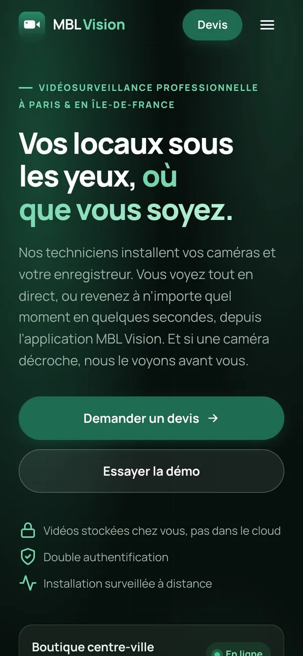 MBL Vision : version mobile